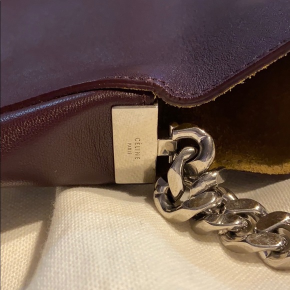 Celine Gourmette Leather Shoulder Handbag - Picture 11 of 13